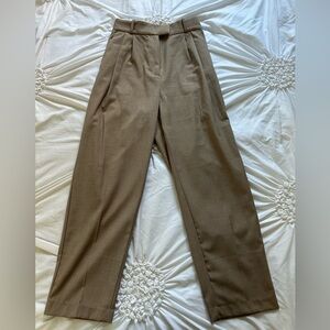 H&M Straight Leg, Ankle Cut Beige Dress Pant